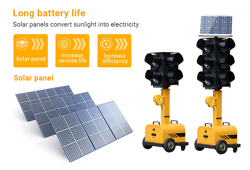 Portable Movable Solar Traffic Light