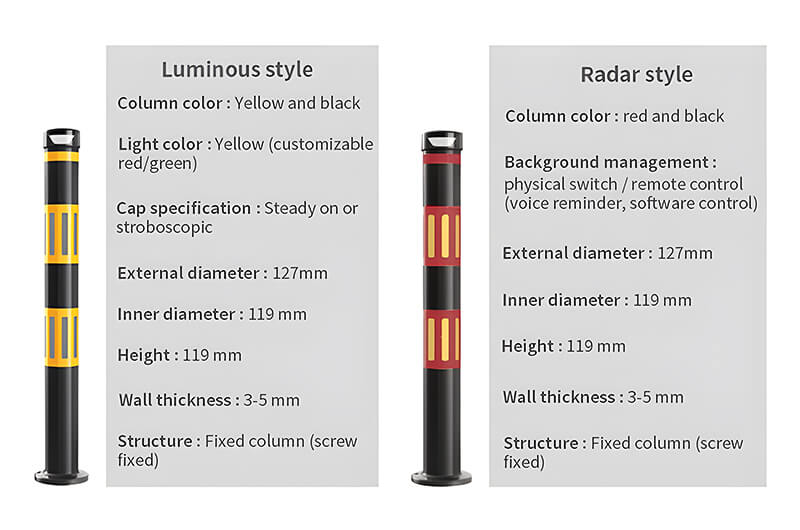 Traffic Warning Post With Led Light